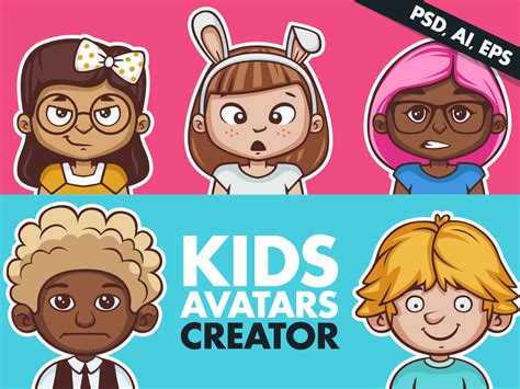 Kids Avatars Creator by wowu on Dribbble