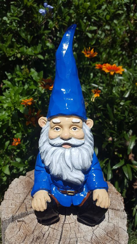 8.5 Inches Tall' Gnome Relaxing Garden Gnome Solid - Etsy