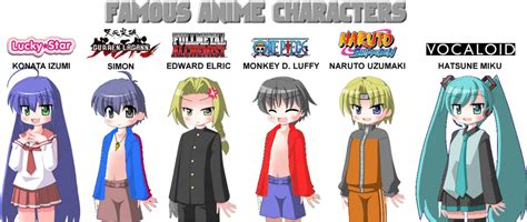 Array of Anime Characters by mastergamer1909 on DeviantArt