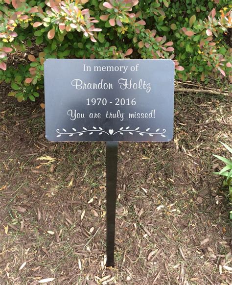 Memorial Garden Signs Metal Memorial Plaque Garden Memorial - Etsy