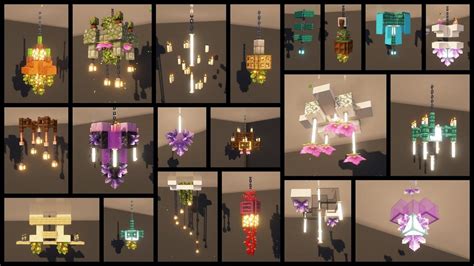 20 Minecraft Chandelier Design Ideas | Ceiling Light Build Hacks in 2023 | Minecraft decorations ...