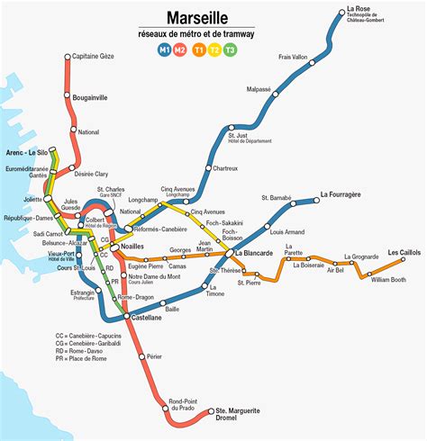 Harta metroului Marsilia