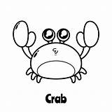 Cute Crab Coloring Pages sketch template