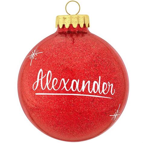 Personalized Sparkling Glass Ornament | Personalized christmas tree ornament, Sparkle ornament ...