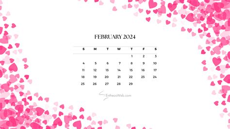 Feb 2024 Calendar Desktop Wallpaper - Irene Jillane