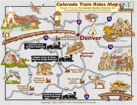 Map of Train Rides and Railroads in Colorado | Train rides, Road trip ...