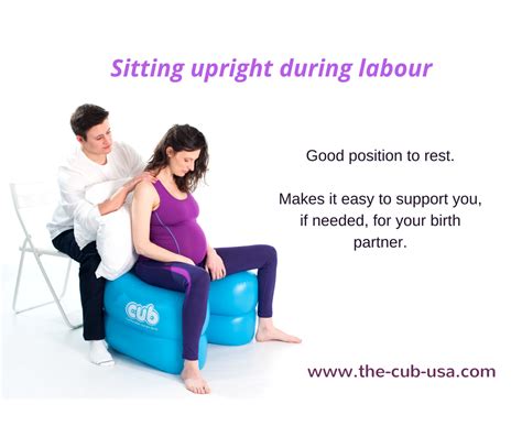 Sitting upright is the best in late pregnancy and early labor. This ...