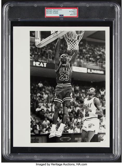 Michael Jordan Dunking Original Photograph, PSA Type I.... | Lot #44306 ...