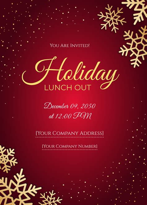 Email Christmas Luncheon Invitation