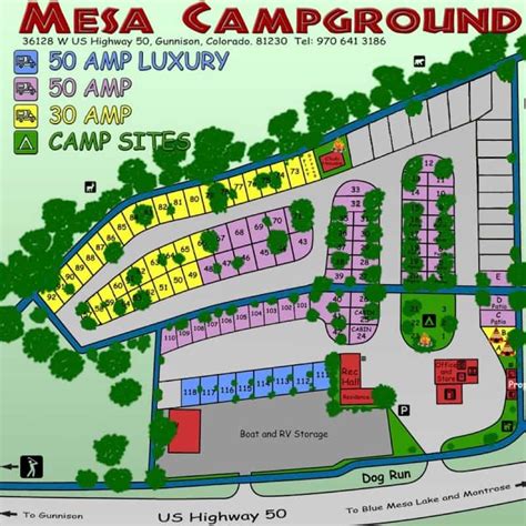 Campground Map | Mesa Campground – Gunnison