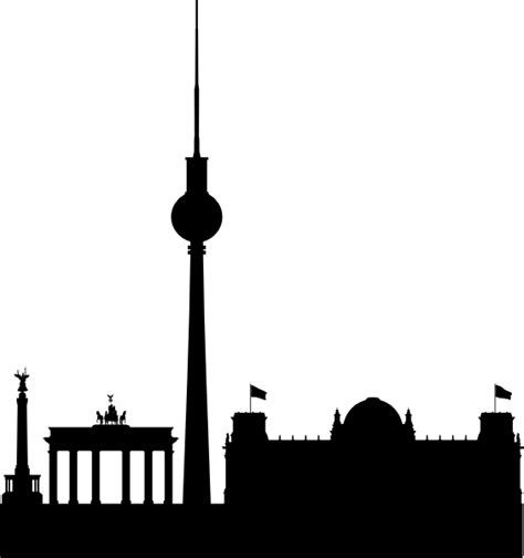 Berlin Skyline Black Simple Clip Art at Clker.com - vector clip art ...