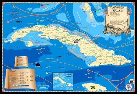 Cuba Map - Island Map Store