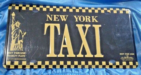 License Plate New York TAXI yellow black souvenir NYC NY metal decor ships FREE | New york taxi ...