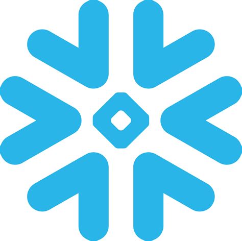 Snowflake logo in transparent PNG and vectorized SVG formats