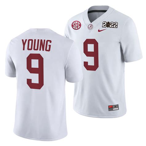 Men's Alabama Crimson Tide #9 Bryce Young 2022 Patch White College ...