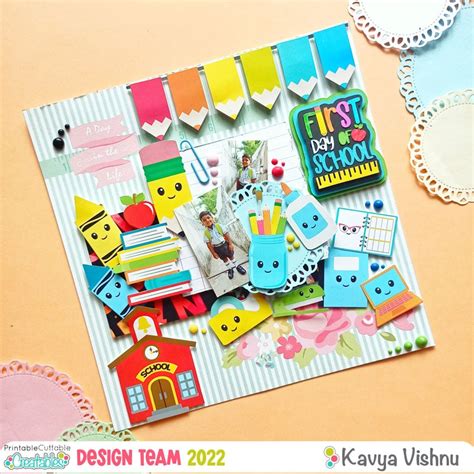 Scrapbook Cover Page Designs For School