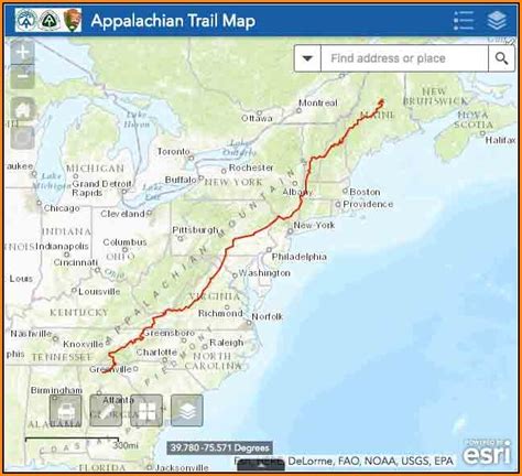 Interactive Map Of The Appalachian Trail - map : Resume Examples # ...