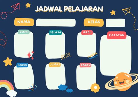 Contoh Tabel Jadwal Pelajaran Kreatif Cv Template Imagesee | The Best ...