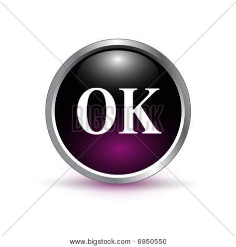 Ok Button, Icon Vector & Photo (Free Trial) | Bigstock