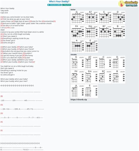 Chord: Who's Your Daddy? - tab, song lyric, sheet, guitar, ukulele ...