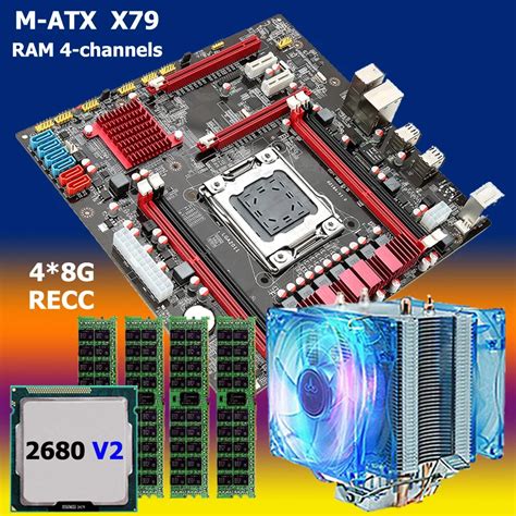 M ATX X79 motherboard CPU RAM combos with CPU cooler processor Xeon E5 ...