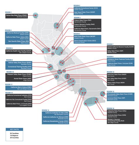 State Prisons In California Map - Rosa Wandie