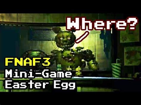 Five Nights at Freddy's 3 - All Secrets / Mini-Game / Easter Egg FNAF 3 ...