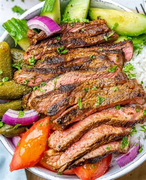 The BEST Grilled Beef Shawarma Bowl - Healthy Fitness Meals