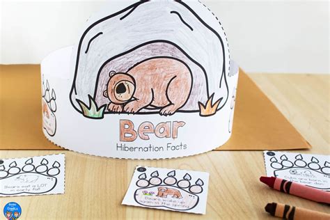 Printable Bear Hibernation Hats for Kids