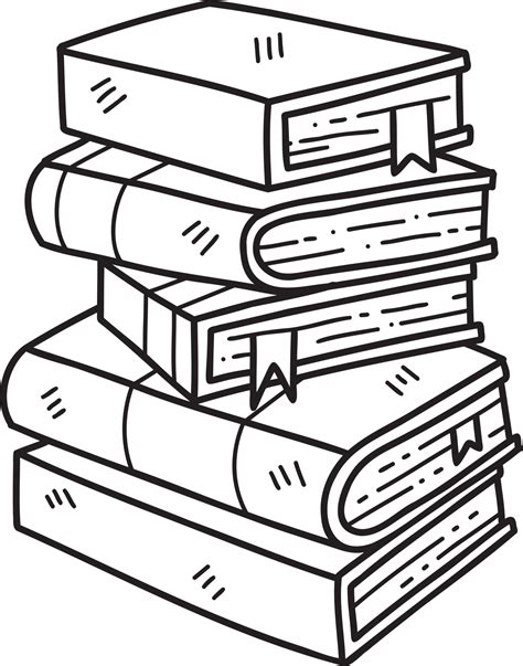 Hand Drawn stack of books illustration 13127345 PNG