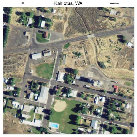 Aerial Photography Map of Kahlotus, WA Washington