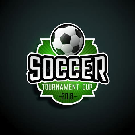 Soccer Tournament Label Design Sign Stock Vector - Illustration of ...