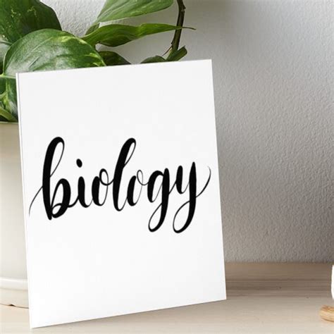 "Biology Calligraphy" Art Board Print for Sale by YitingZarts | Bond paper design, Calligraphy ...