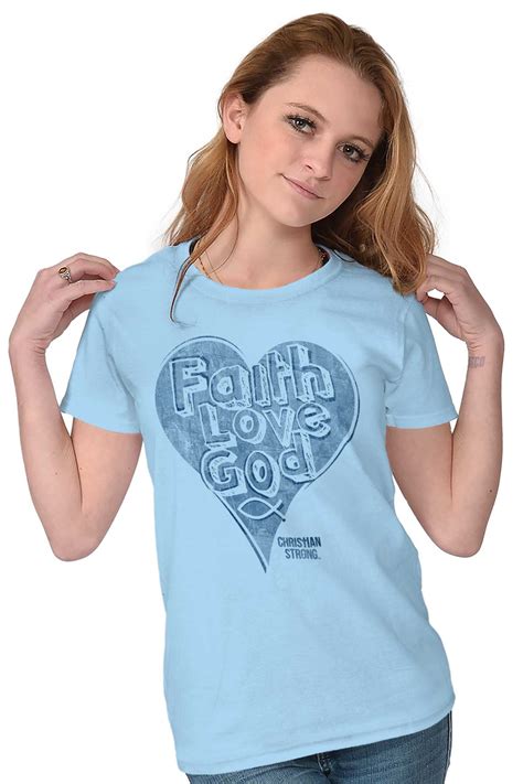 Jesus Womens Tees Shirts Ladies Tshirts Heart Christian Christ Religious Faith - Walmart.com