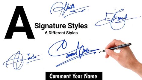 ️ A Signature Style | Signature Style Of My Name [ 6 Different Styles Of Letter A ] - YouTube