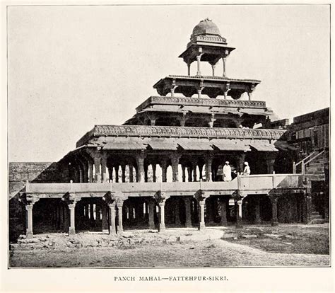 1903 Print Historic Panch Mahal Fatehpur Sikri Badgir Uttar Pradesh India XGHB2 Rare Photos, Old ...