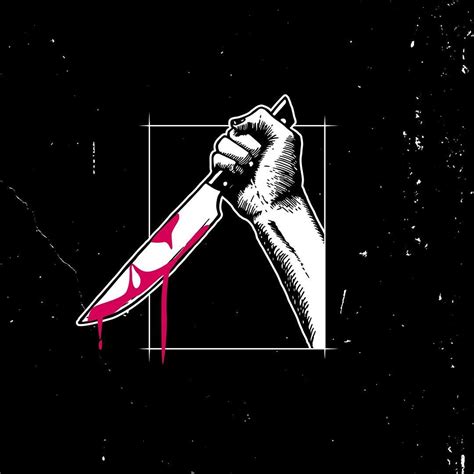 drawing of a bloody knife - wallpaperforwallpic