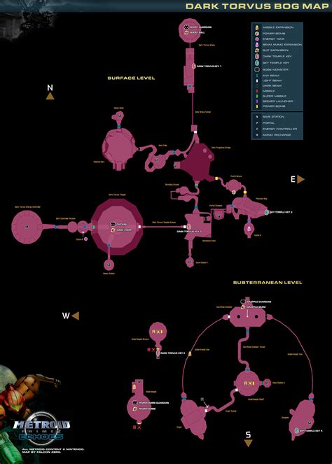 Game maps - Metroid Prime 2: Echoes (Metroid Recon)