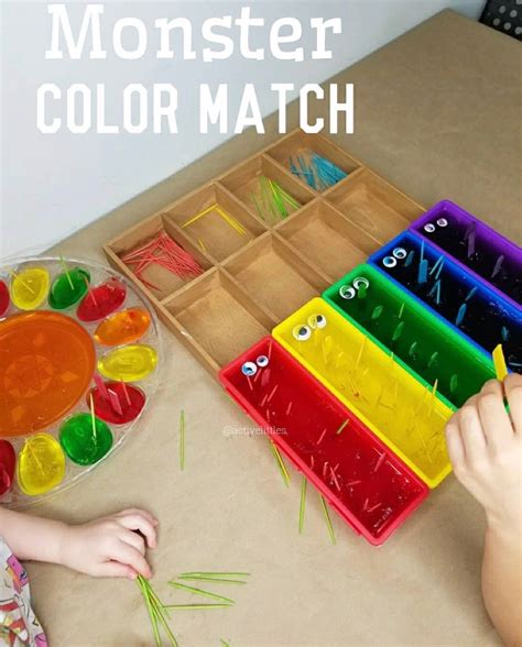 Monster Color Matching Activity for Preschool - Active Littles