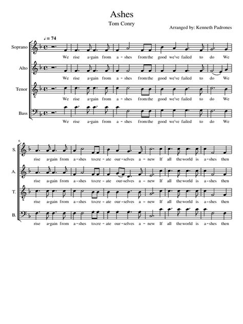 Ashes - SATB (Ash Wednesday) | PDF | Singing | Musical Techniques