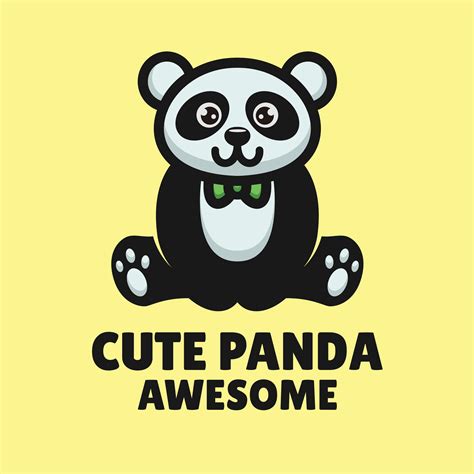 Cute Panda Logo 34866585 Vector Art at Vecteezy