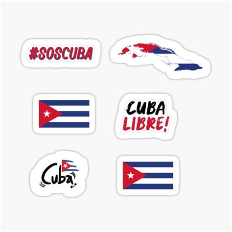 "SOS Cuba stickers pack - Cuba flag" Sticker for Sale by maxigold ...