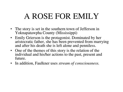 PPT - “A Rose for Emily” PowerPoint Presentation - ID:457242