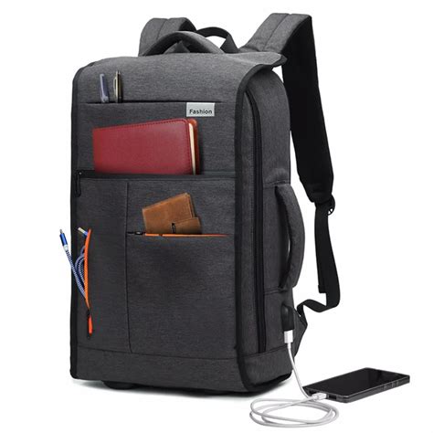 Slim Business Laptop Backpack Travel Bag Computer Bag with USB Charging ...