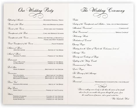 Vintage Wedding Programs | Wedding Ceremony Programs & Wedding Church Program - Documents and ...