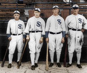 This photo shows the outfield crew for the 1917 Chicago White Sox. From left to right ( Nemo Le ...