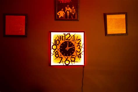 Led Light Wall Clock Metal Wall Clock Led Light Clock Decor - Etsy