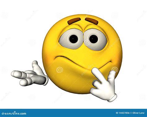 3D Confused Smiley Emoticon Royalty Free Stock Image - Image: 14427856