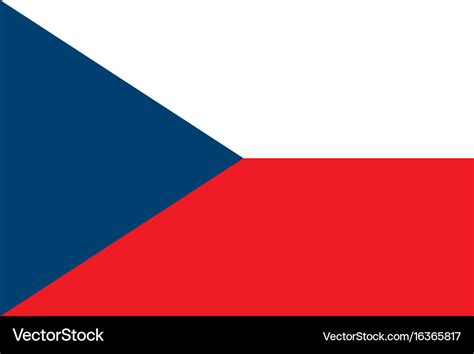 Czech republic flag Royalty Free Vector Image - VectorStock