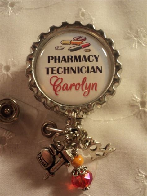 Personalized Pharmacy Technician badge reel with by chaleybrooke